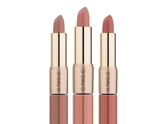 O.TWO.O Liquid Lipstick Matte Lip Gloss 2 in 1 Double-ended Long-lasting Moisturizing Waterproof Lipgloss 12 Color Nude Makeup