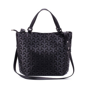 New Women Shoulder Bag Zipper Folding Geometric Handbag Tote For Women Luminous Messenger Bag Female Hand Bags bolsa feminina
